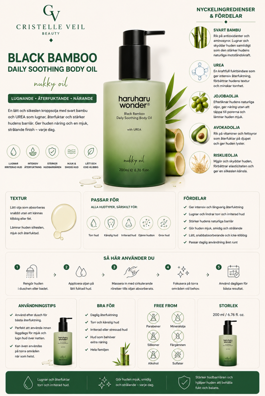 Haruharu Wonder Black Bamboo Daily Soothing Body Oil