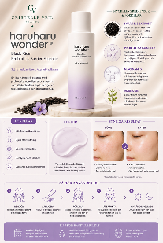 Haruharu Wonder Black Rice Probiotics Barrier Essence