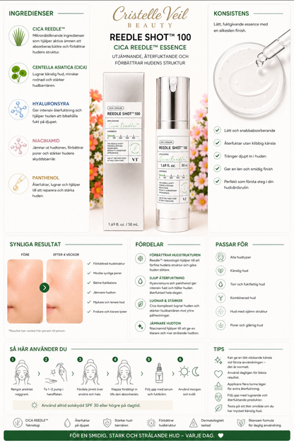 VT Cosmetics Reedle Shot 100 - 50 ml | Viralt koreanskt hudbooster serum