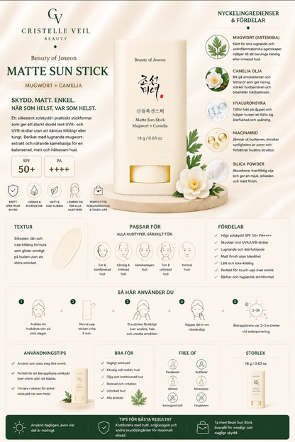Beauty of Joseon – Matte Sun Stick: Mugwort + Camellia SPF50+ PA+++