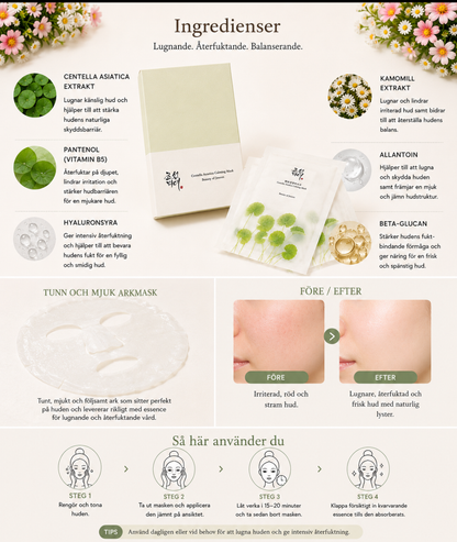 Beauty of Joseon Centella Asiatica lugnande mask (3-pack)
