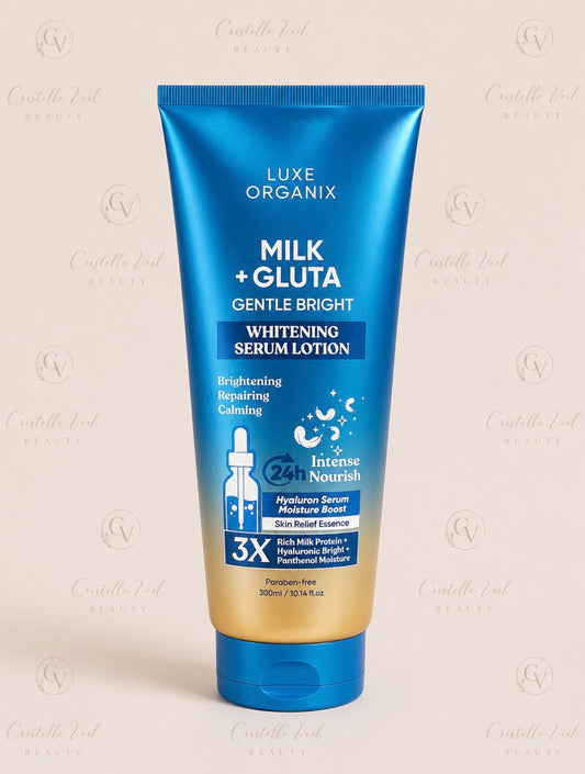 Luxe Organix Milk + Gluta Mild Ljusgörande Vitgörande Serumlotion