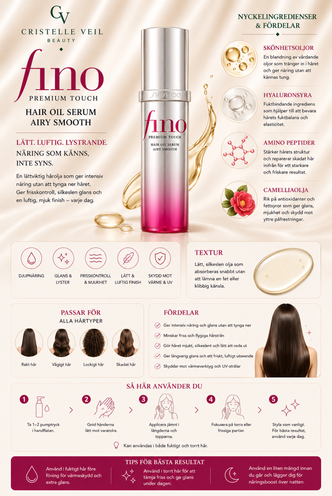Fino Premium Touch Hair Oil Serum Rich Moist