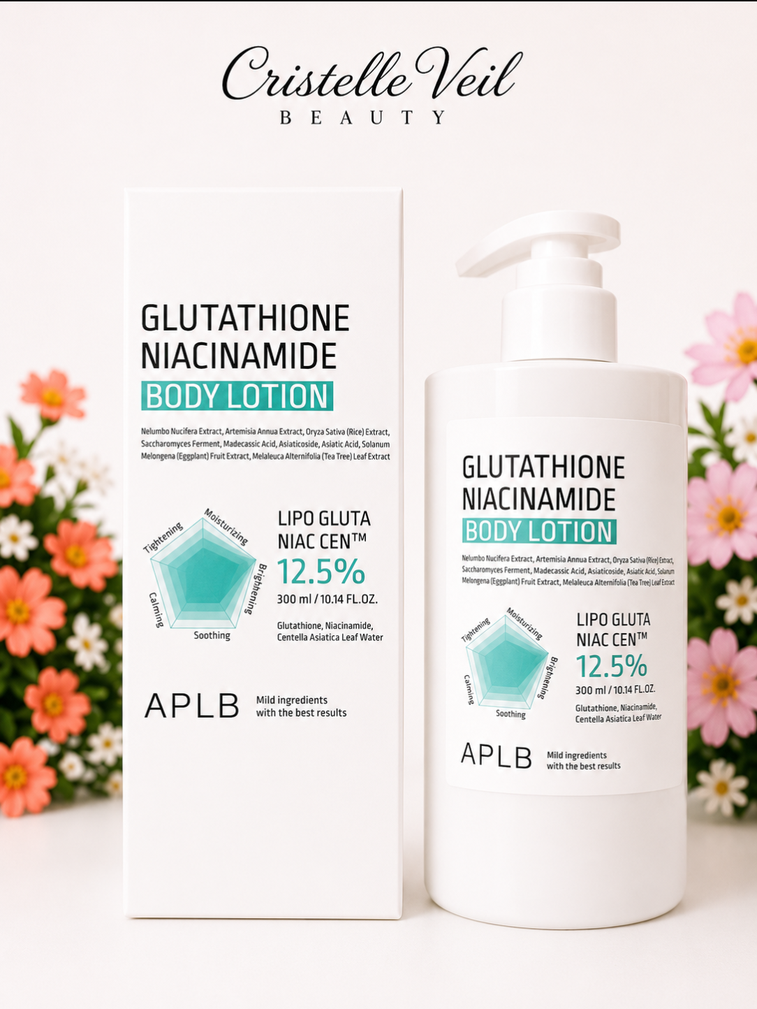APLB Glutathione Niacinamide Body Lotion 12.5% – 300ml