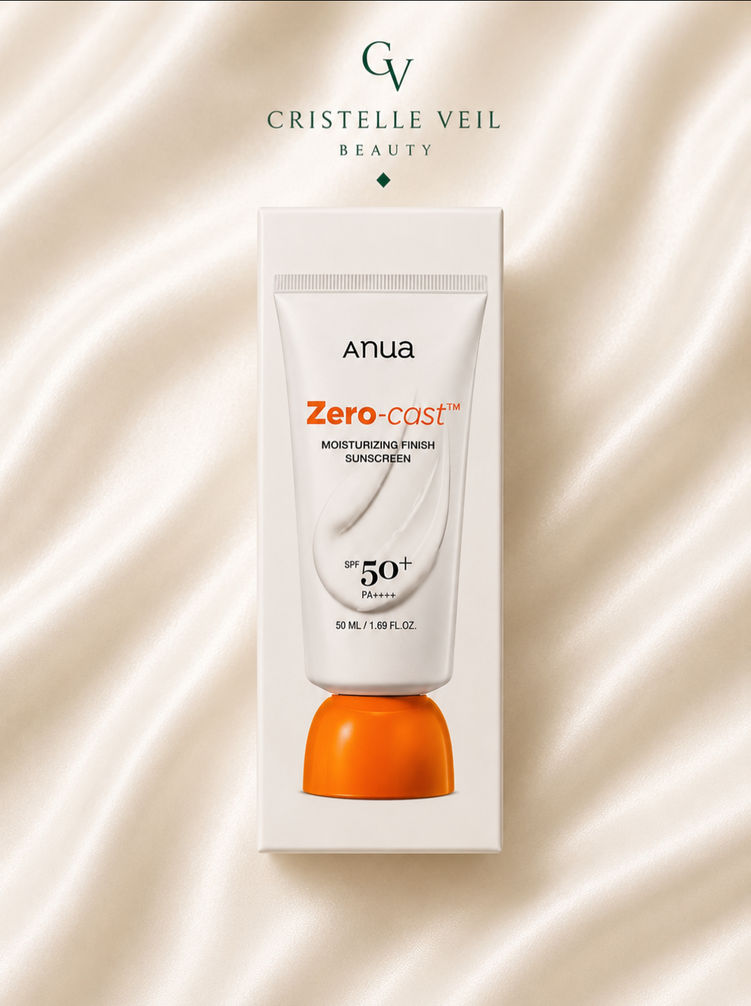 ANUA Zero-Cast återfuktande solkräm