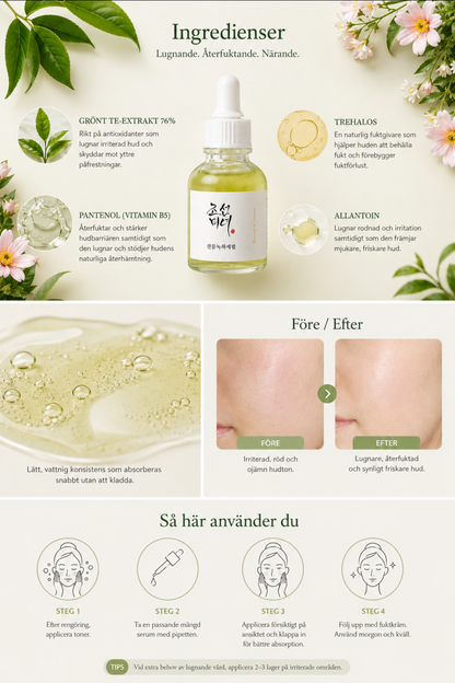 Beauty of Joseon Calming Serum – Grönt Te + Panthenol